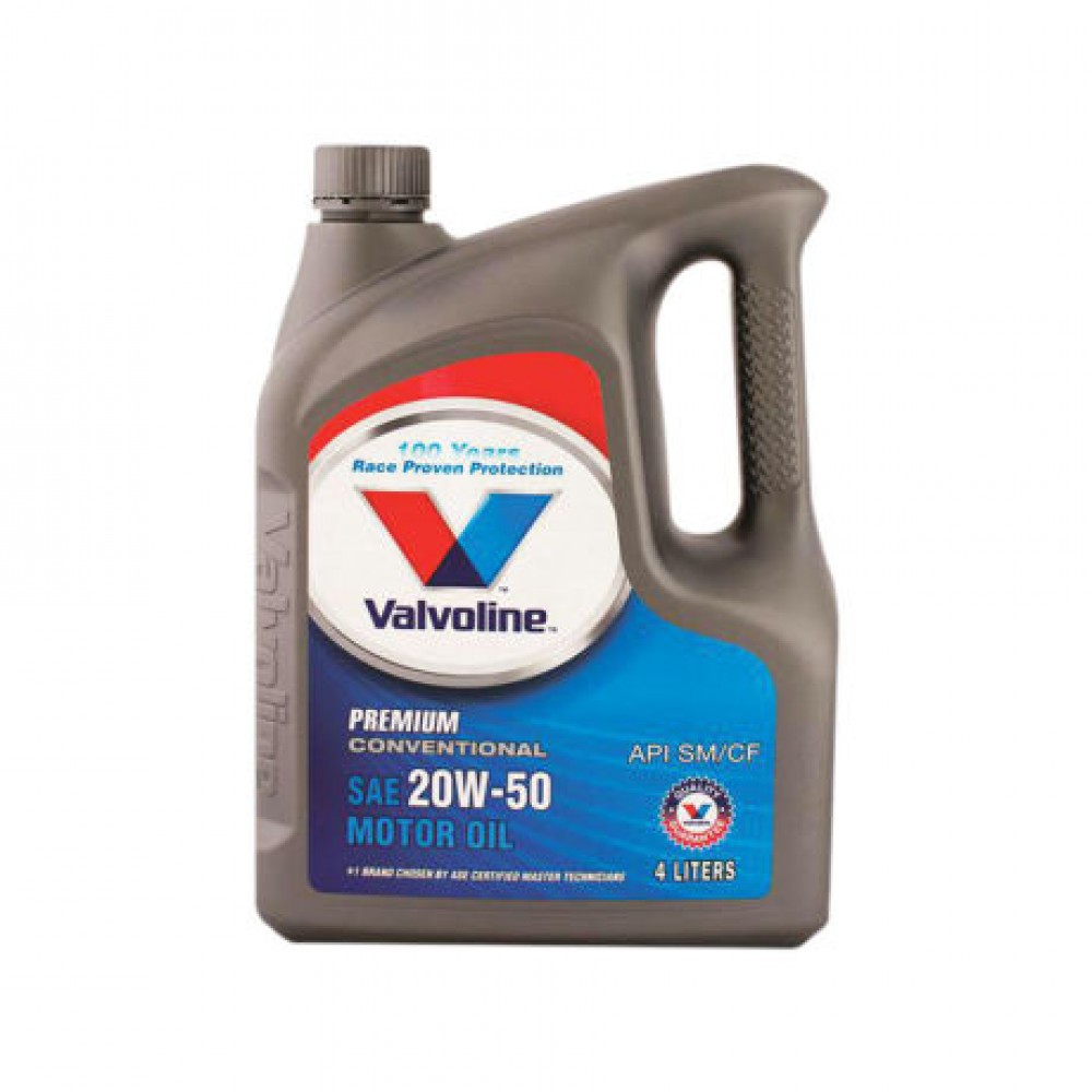 Valvoline 20W50 Premium Conventional Motor Oil 4L SN Valvoline 20W50 Premium Conventional Motor Oil 4L SN