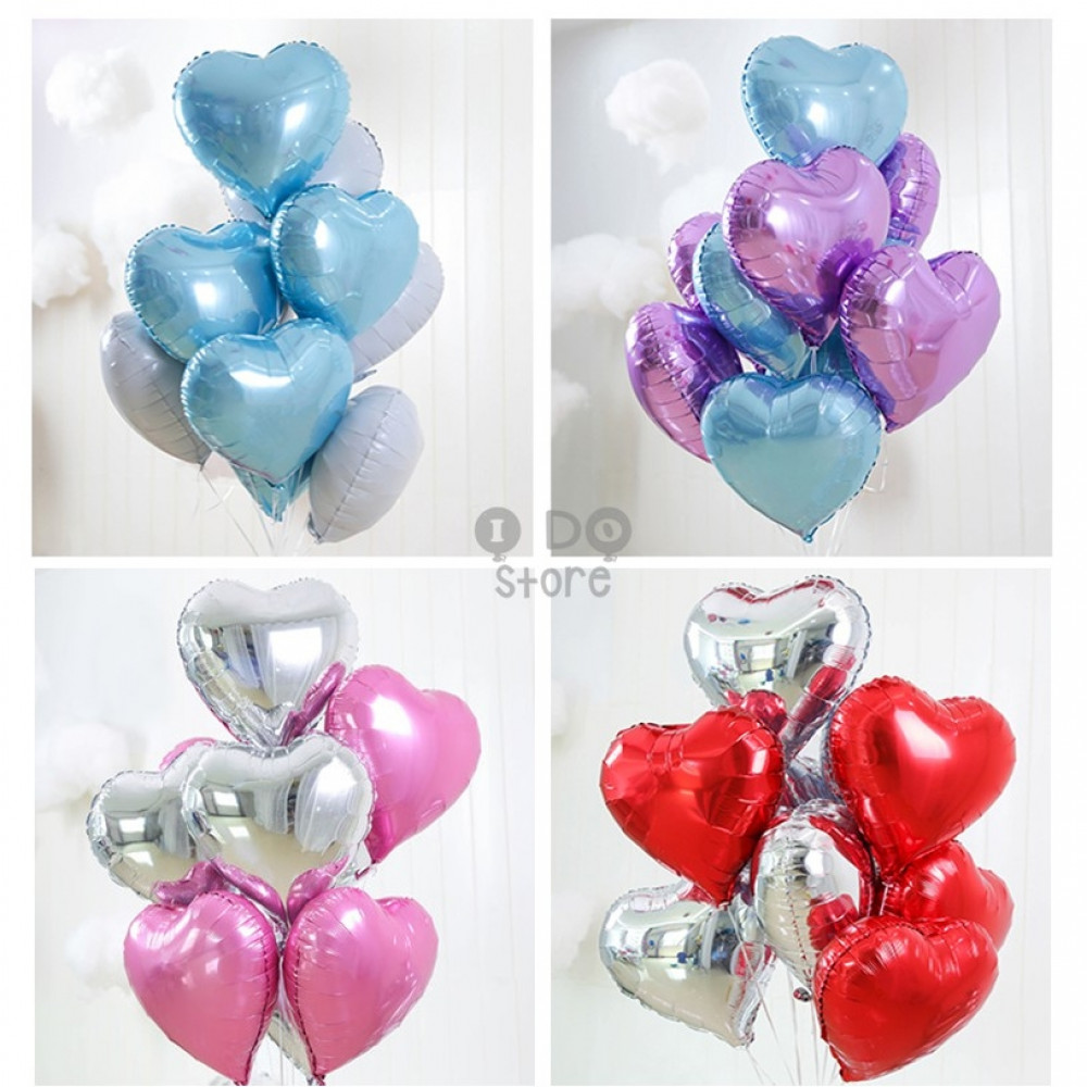 【READY STOCK】18inch Love/Heart Shape Foil Balloon 【READY STOCK】18inch Love/Heart Shape Foil Balloon