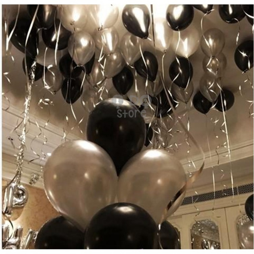 【READY STOCK】10 inch Metalic Pearl Latex Balloon ( Black/Silver/Gold/Red/White) 【READY STOCK】10 inch Metalic Pearl Latex Balloon ( Black/Silver/Gold/Red/White)