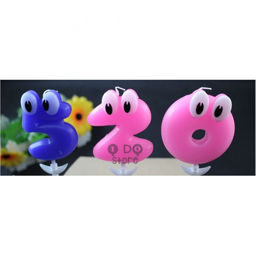 【READY STOCK】Cute Big Eye Numbering Birthday Cake Candle 【READY STOCK】Cute Big Eye Numbering Birthday Cake Candle