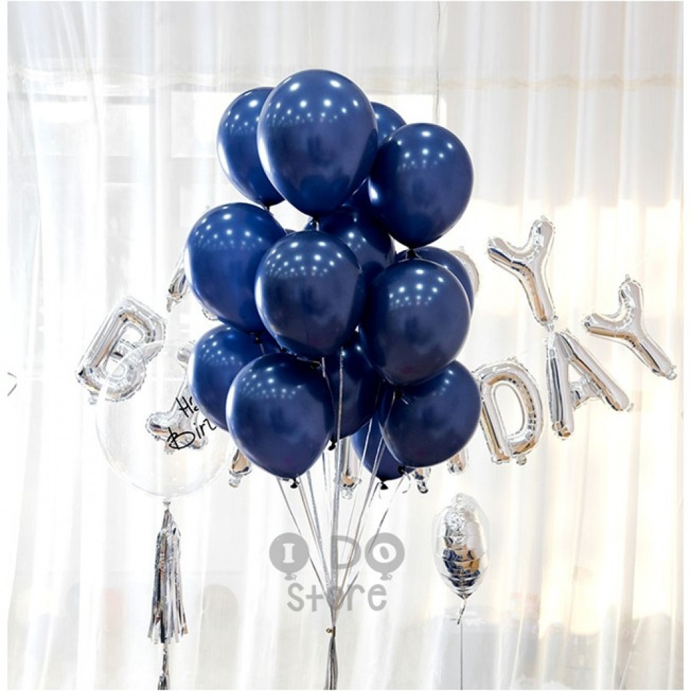 【READY STOCK】12 inch 3.2g Metalic Pearl Latex Balloon(Midnight blue/Gold/Silver) 【READY STOCK】12 inch 3.2g Metalic Pearl Latex Balloon(Midnight blue/Gold/Silver)