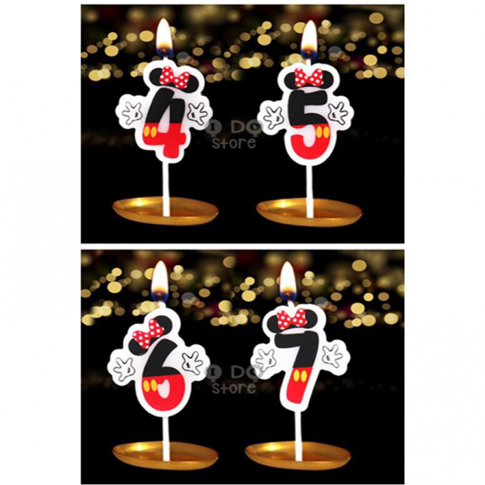 【READY STOCK】Minnie Birthday Numbering Cake Candle 【READY STOCK】Minnie Birthday Numbering Cake Candle