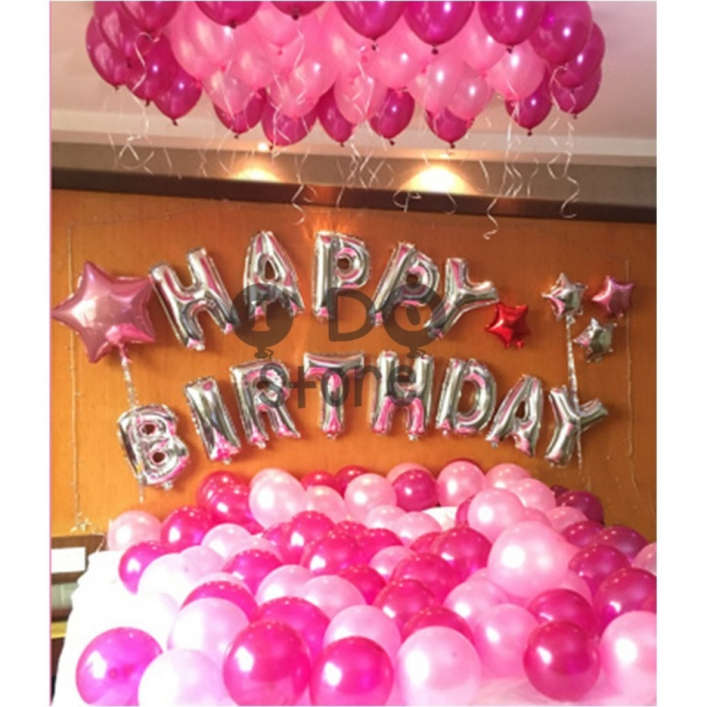 【READY STOCK】Adult Birthday Party Balloon Set ( Pink and Rose Pink ) 【READY STOCK】Adult Birthday Party Balloon Set ( Pink and Rose Pink )