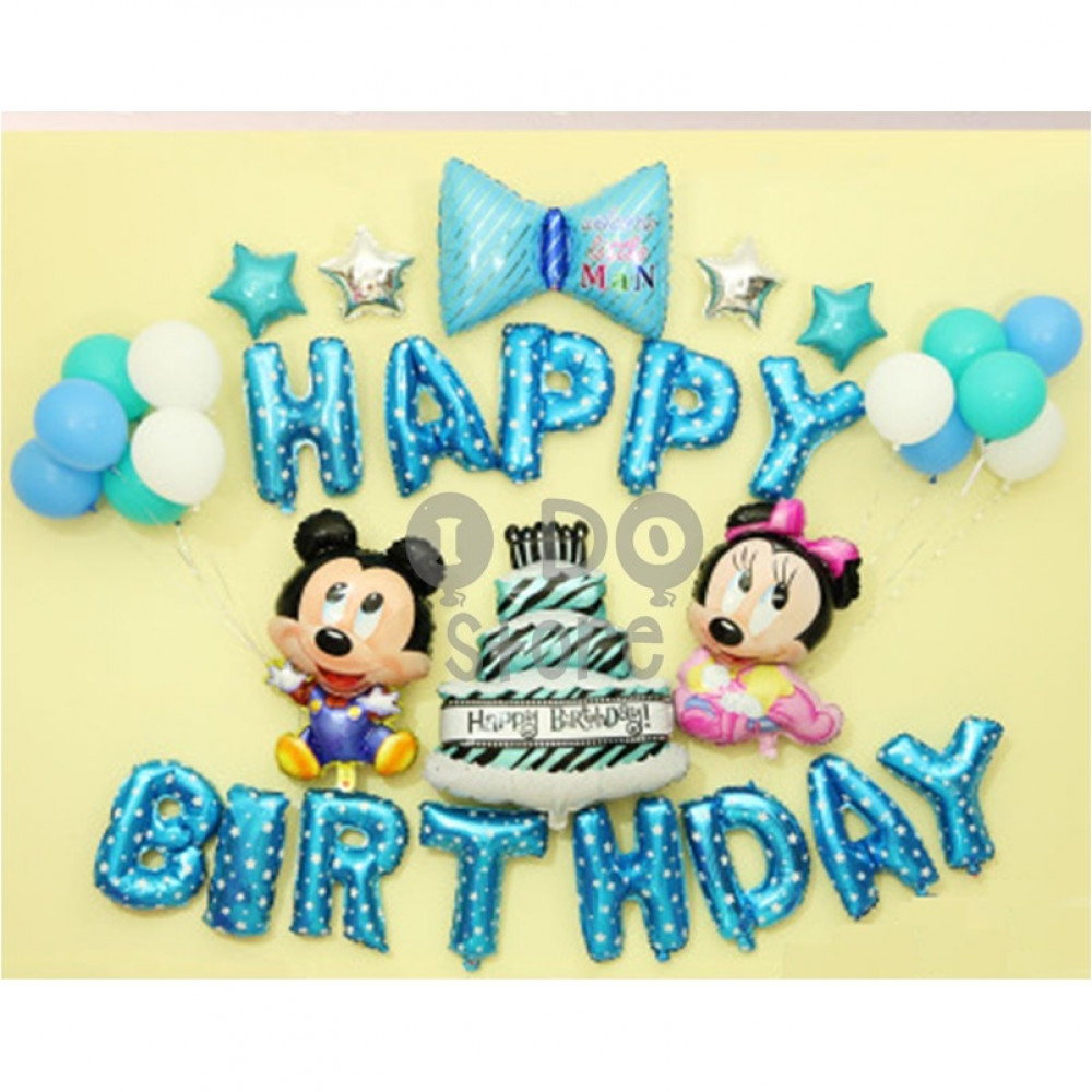 【READY STOCK】Mickey & Minnie Birthday Party Balloon Set ( BLUE ) 【READY STOCK】Mickey & Minnie Birthday Party Balloon Set ( BLUE )