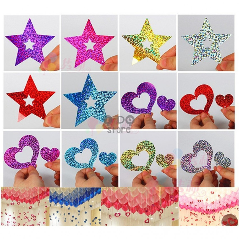 【READY STOCK】Balloon Decoration Laser Sequins & Tinsel Set 【READY STOCK】Balloon Decoration Laser Sequins & Tinsel Set