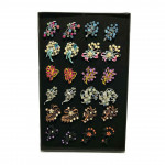 Wholesale Shoulder Pin / Brooch Randomly Mix Design Pair Color with Box 24pcs