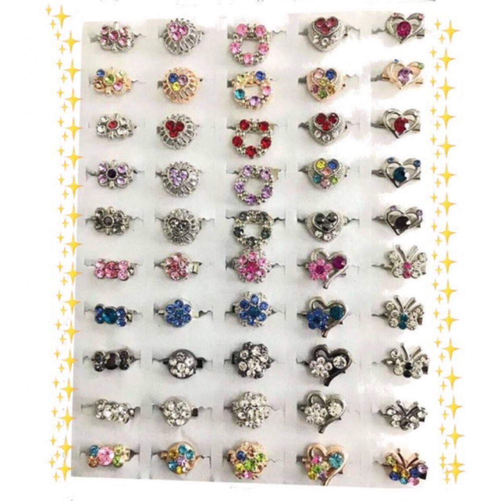 S79 ⭐️ 30pcs Rhinestone Diamond Tree Mix 5 Design Baby Brooch Ready Stock