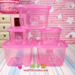 Hello Kitty Set of 5 Food Storage / Containers Ready Stock