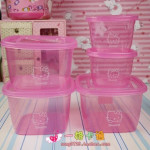 Hello Kitty Set of 5 Food Storage / Containers Ready Stock