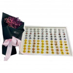 Mix 10 Design 100pcs Baby Brooch Single Diamond Ready Stock With Box