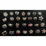 30pcs Mix Design Gold/Silver Shine Diamond Randomly Pick Baby Brooch Ready Stock