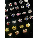 30pcs Mix Design Gold/Silver Shine Diamond Randomly Pick Baby Brooch Ready Stock