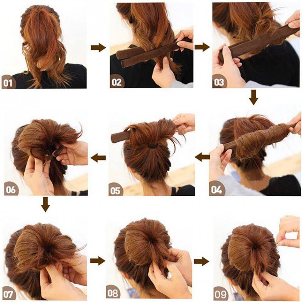 Ladies Hair Bun Styling Donut Twist Tool French Twist Band Maker