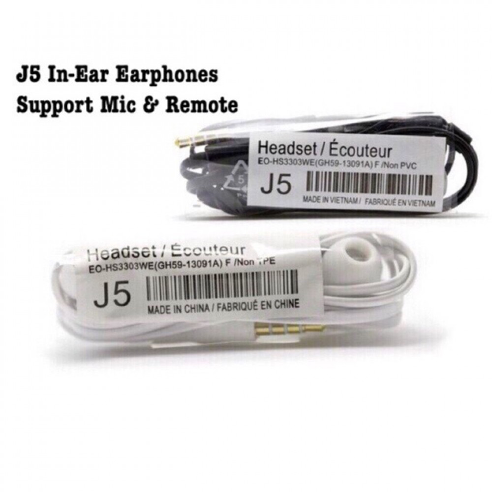 J5 In-Ear 3.5mm Plug Wired Earphones Special Promotion Ready Stock J5 In-Ear 3.5mm Plug Wired Earphones Special Promotion Ready Stock
