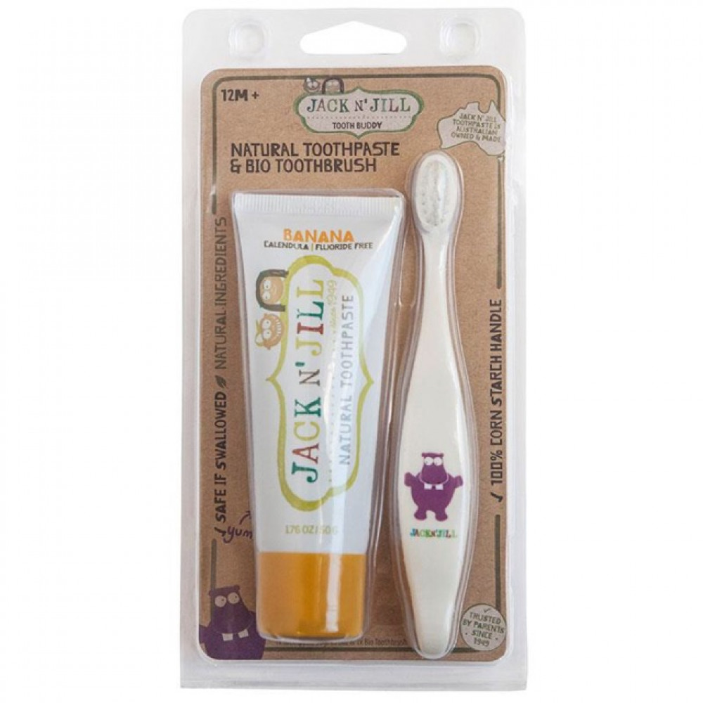 Jack N’ Jill Bio Brush & Natural Toothpaste Set Original Australia Imported