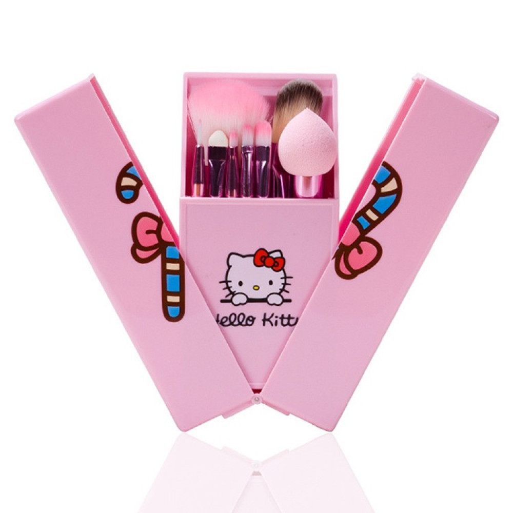 Hello kitty make up set with mirror 8pcs Tools Ready Stock Hello kitty make up set with mirror 8pcs Tools Ready Stock