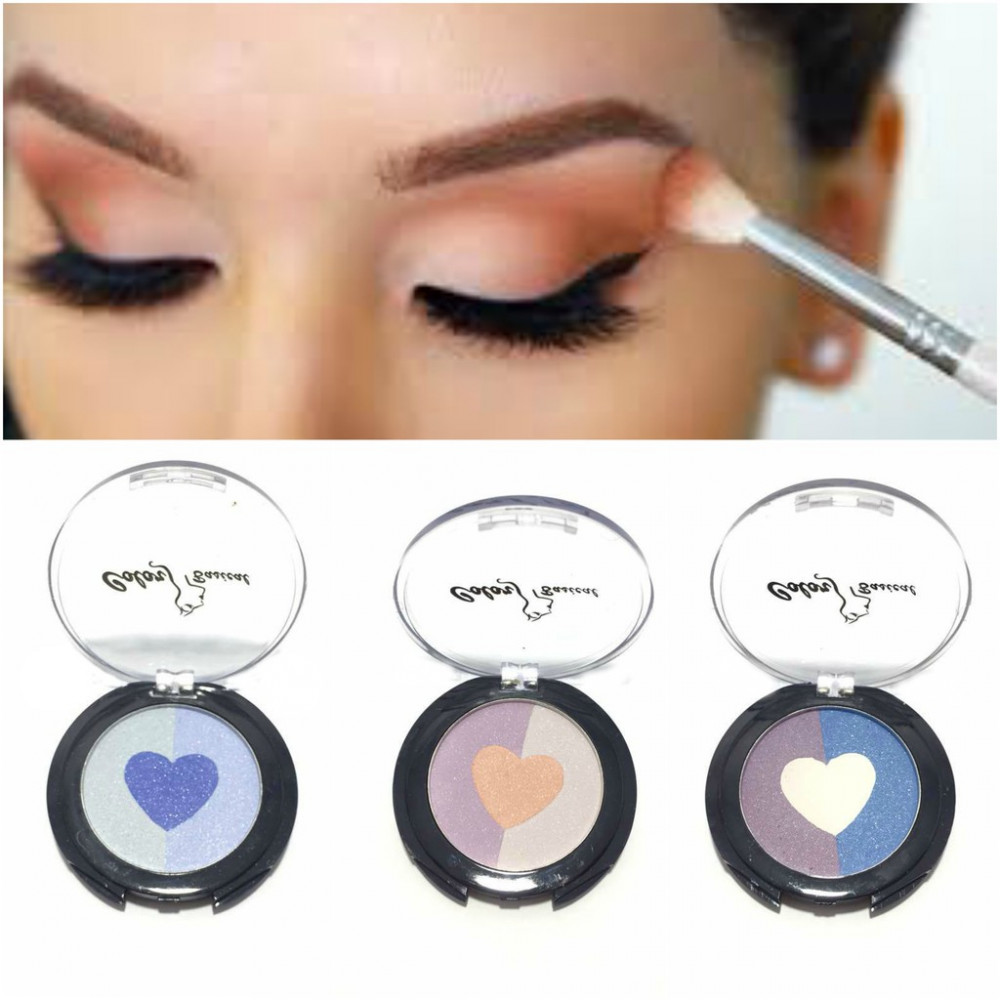 Makeup Eye Shadow Lovely Love 3 Colors Palette Ready Stock