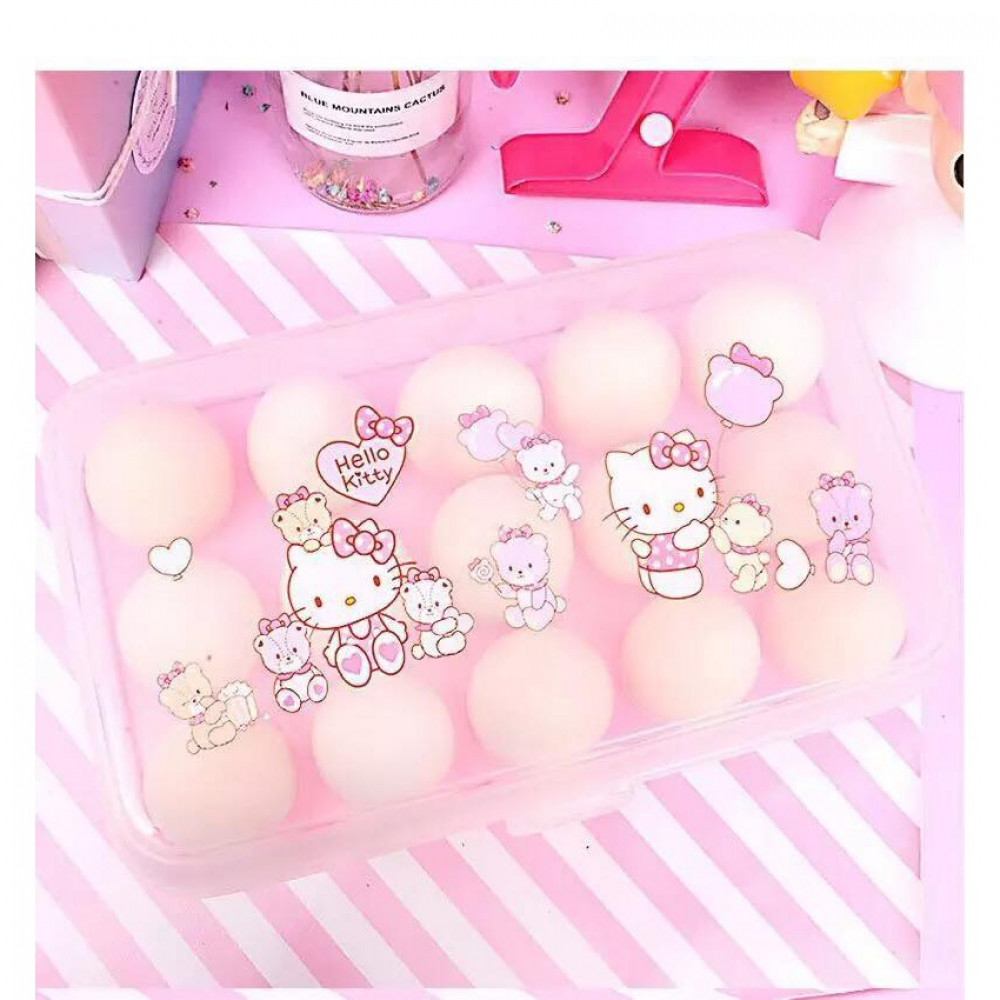 Hello Kitty 15pcs Eggs Storage Box Ready Stock