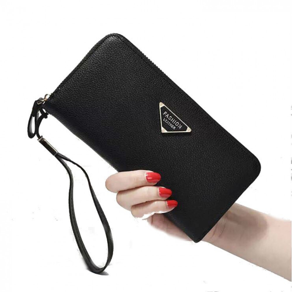 C26 - New Design Fashion Leather Long Ladies Zip Purse with Hand Hold Ready Stock