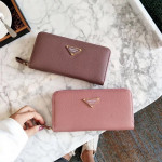 C26 - New Design Fashion Leather Long Ladies Zip Purse with Hand Hold Ready Stock