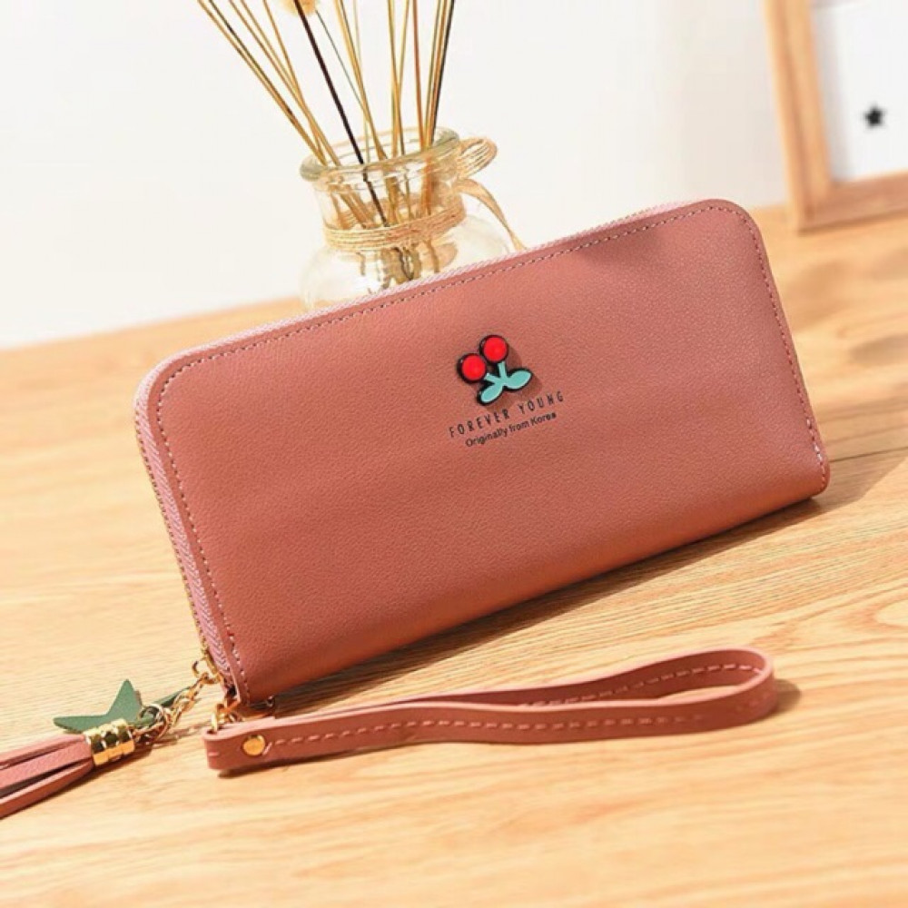 Cherry x Forever Young Long Zip Lady Purse Ready Stock New 2019 Design