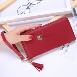 Ready Stock Simple Stylish Women Long Zip Purse Wallet with Card Holder