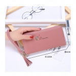 Ready Stock Simple Stylish Women Long Zip Purse Wallet with Card Holder