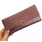 'V' Korean Style Stylish Lady Long Fold Over Purse with Card Holders