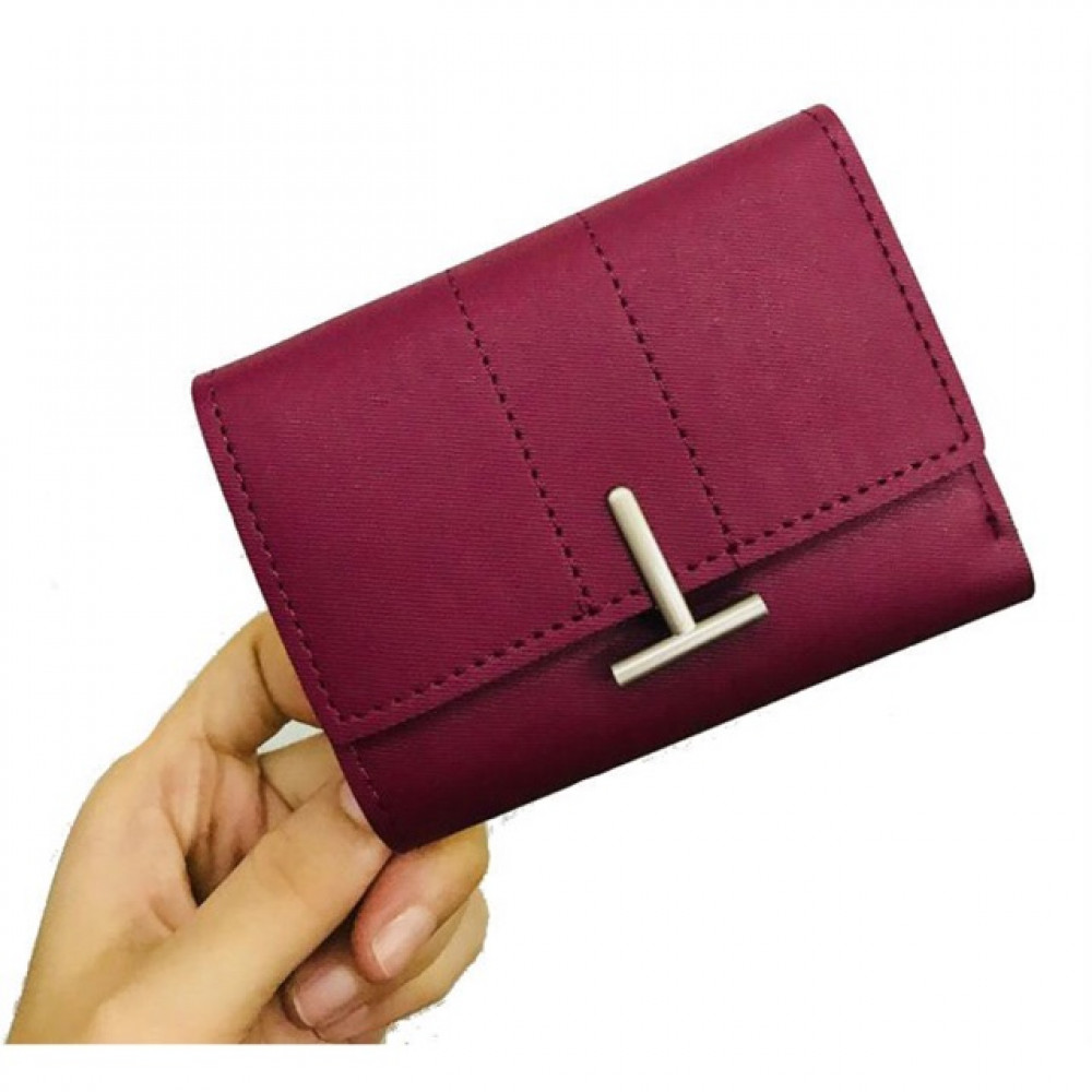 New 'T' Design Ladies Short Purse with Card Holders Ready Stock