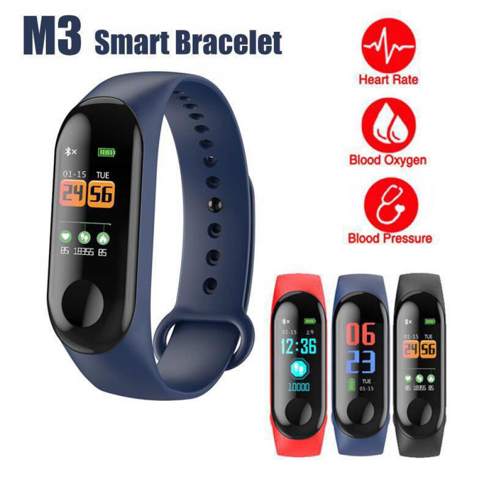 Smart Health Watch M3 Band Blood Pressure Monitor Waterproof Watch Ready Stock