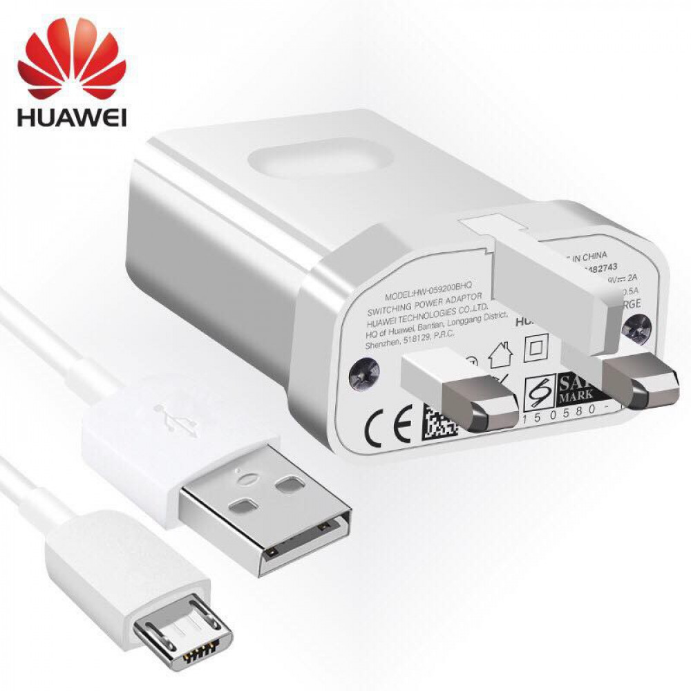 Huawei 9V/2A Super Charge18w Adapter + Cable Ready Stock