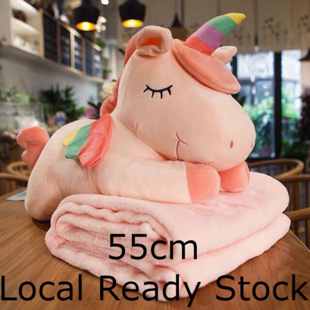 55cm Local Ready Stock Unicorn Soft Material Plush Toy Ready Stock