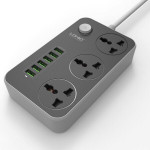 Original LDNIO SC3604 3.4A Power EU/UK Plug with 3AC & 6USB Socket Power Adapter