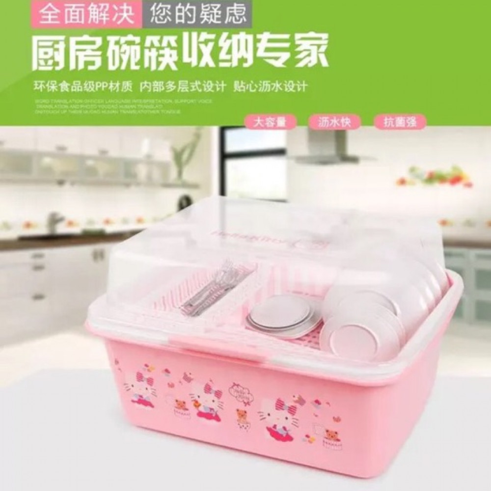 Hello Kitty Multi Purpose Tableware Storage Rack Ready Stock Hello Kitty Multi Purpose Tableware Storage Rack Ready Stock