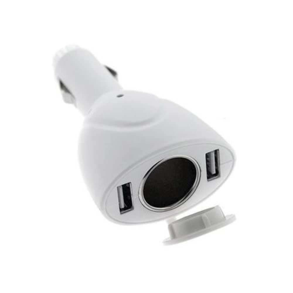 Dual USB Car Charger With Socket