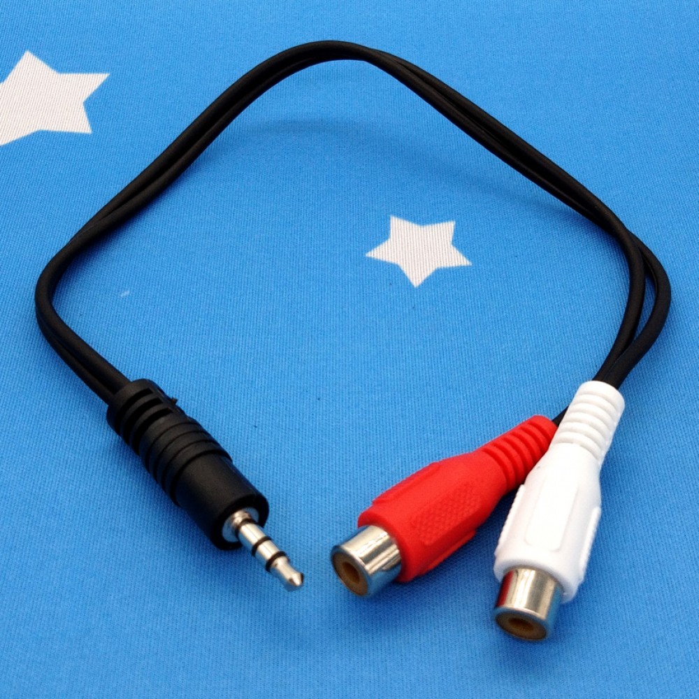 3.5mm Headphone Male Plug to 2 RCA Female AV Audio Stereo AUX Cable ((T12-10) 3.5mm Headphone Male Plug to 2 RCA Female AV Audio Stereo AUX Cable ((T12-10)