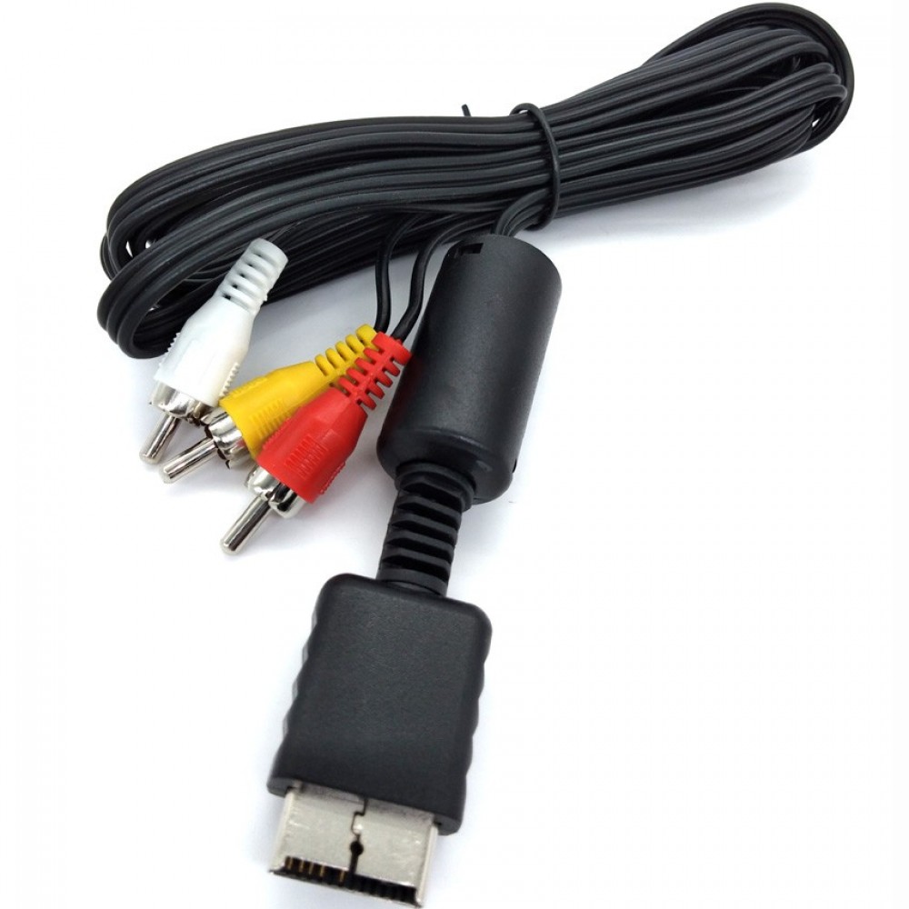 Sony PlayStation PS1 / PS2 1.8m RCA AV Audio/Video Composite Cable Sony PlayStation PS1 / PS2 1.8m RCA AV Audio/Video Composite Cable