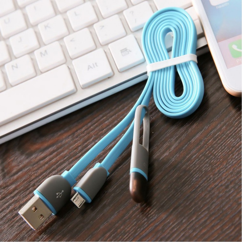 Micro USB Cable & 8Pin 2 in 1 Sync Data Charger for iPhone / Andrion Micro USB Cable & 8Pin 2 in 1 Sync Data Charger for iPhone / Andrion