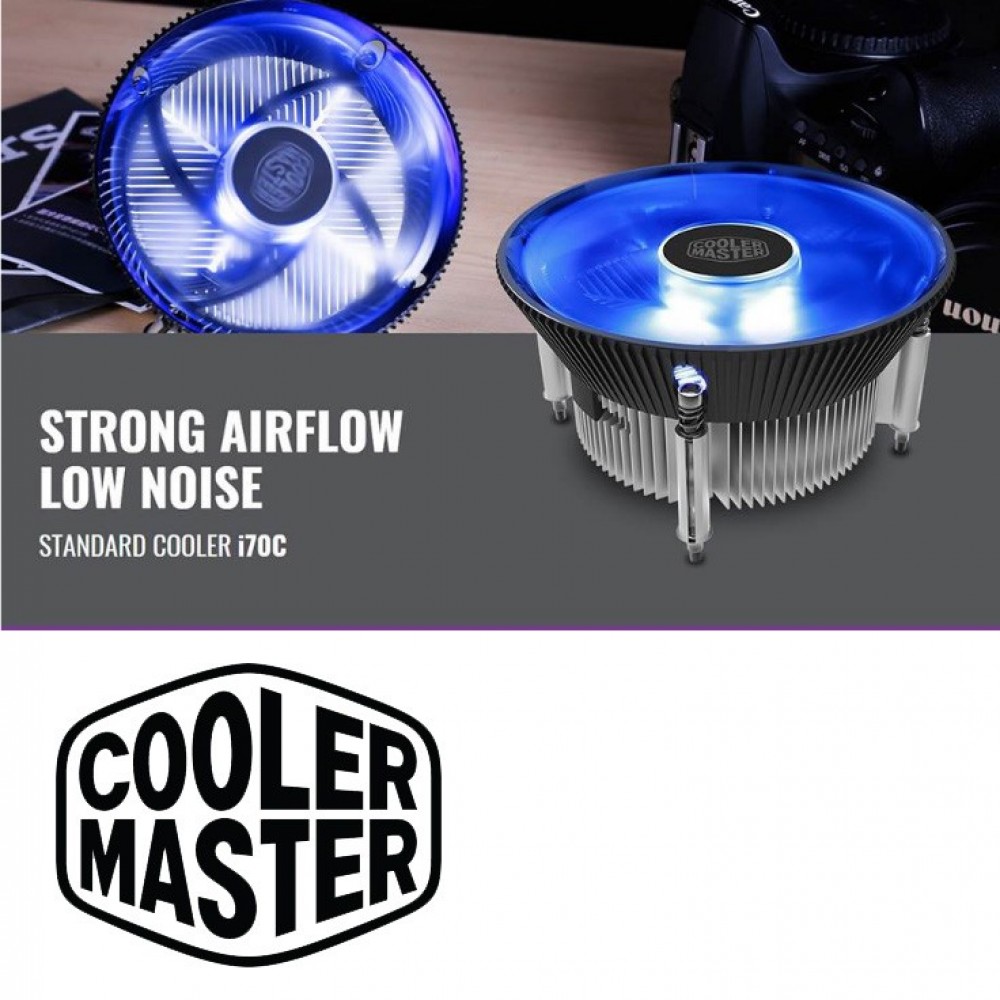 Cooler Master i70C CPU Cooler Blue LED Fan For Intel Socket 1156/1155/115 /1150 Cooler Master i70C CPU Cooler Blue LED Fan For Intel Socket 1156/1155/115 /1150