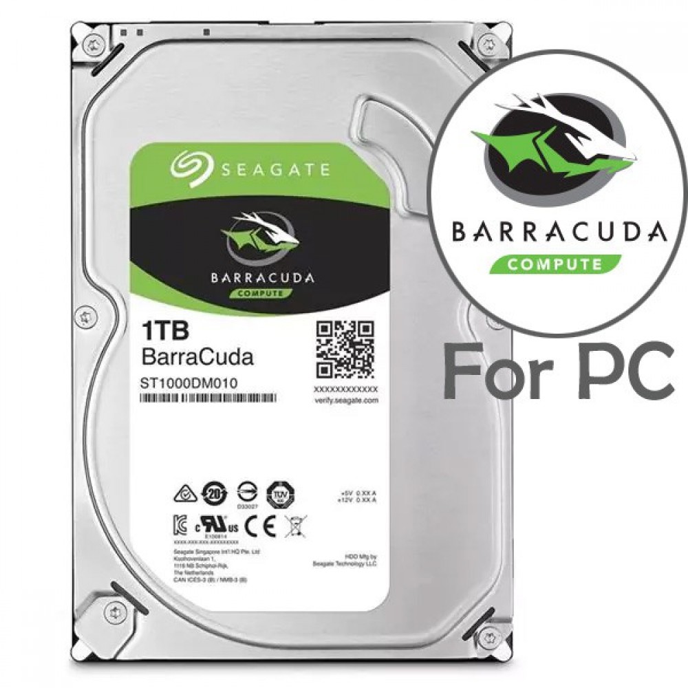Official Seagate 1TB BarraCuda 64MB Cache SATA 3.5-Inch Internal Hard Drive Official Seagate 1TB BarraCuda 64MB Cache SATA 3.5-Inch Internal Hard Drive