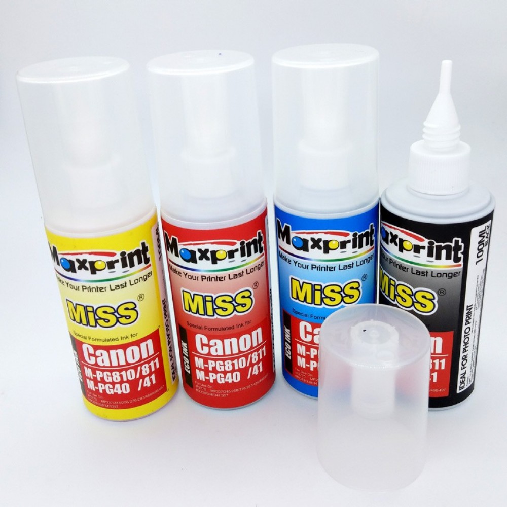 4Pcs Official Maxprint 100ML Refill Ink For Canon 4Pcs Official Maxprint 100ML Refill Ink For Canon