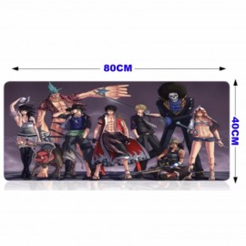 image of One Piece 80 x 40 x 0.2cm Gaming Mat Non-slip Anti Fray Stitching Mouse Pad