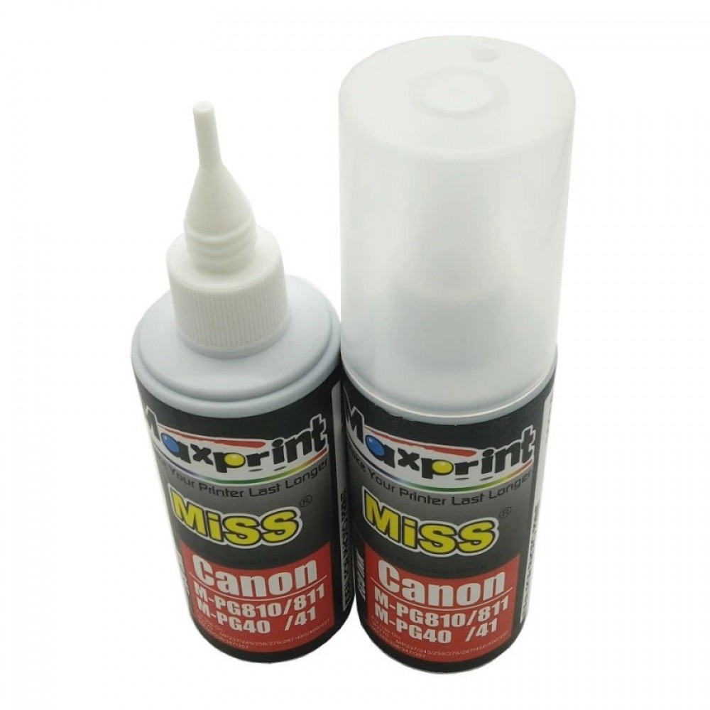 Maxprint 100ML High Quality Refill Ink For Canon Inkjet Printer Set of 2(Black) Maxprint 100ML High Quality Refill Ink For Canon Inkjet Printer Set of 2(Black)