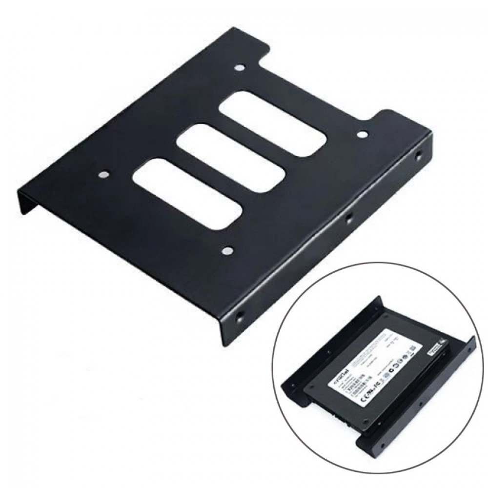2.5 To 3.5 Hard Disk Drive Metal Black Mounting Bracket 2.5 To 3.5 Hard Disk Drive Metal Black Mounting Bracket