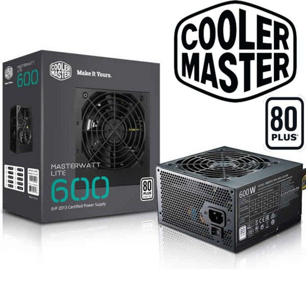Official Cooler Master MasterWatt Lite 600W 80Plus Power Supply Official Cooler Master MasterWatt Lite 600W 80Plus Power Supply