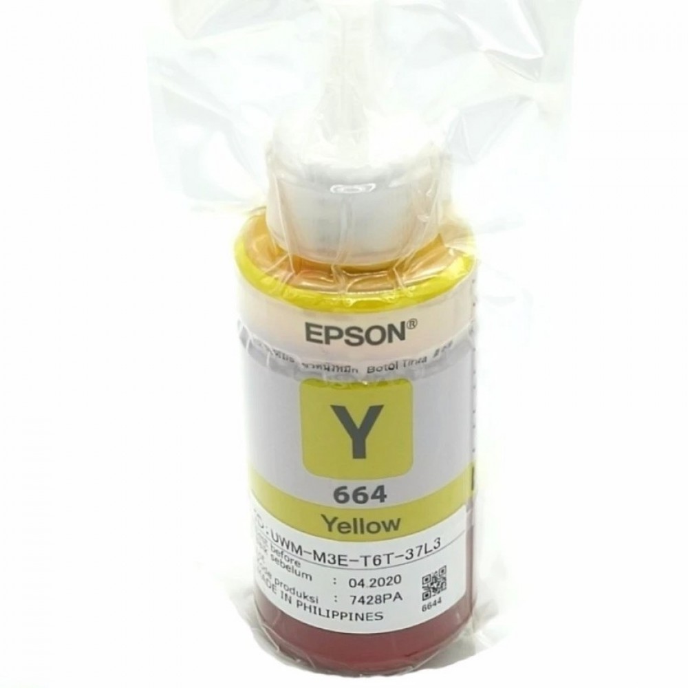 Original Epson T6644 Refil Ink Bottle 70ml Without Packing Box (Yellow) Original Epson T6644 Refil Ink Bottle 70ml Without Packing Box (Yellow)