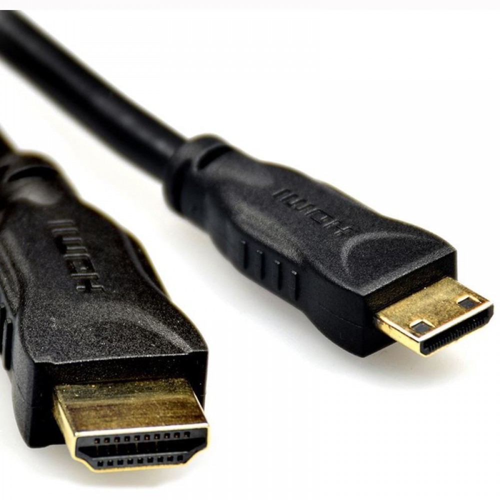 1.5M Mini HDMI To HDMI Cable (Black) 1.5M Mini HDMI To HDMI Cable (Black)