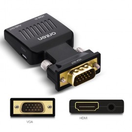 image of Onten VGA Output to Hdmi Input Adapter Converter For PC Desktop/Laptop (PD4-2)