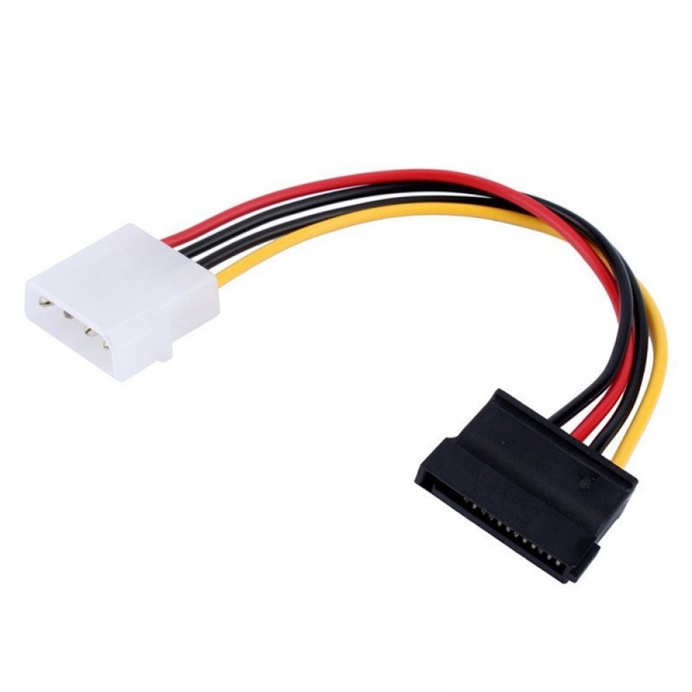 15 Pin SATA Female to Molex IDE 4 Pin Male Adapter Extension Power Supply Cable 15 Pin SATA Female to Molex IDE 4 Pin Male Adapter Extension Power Supply Cable