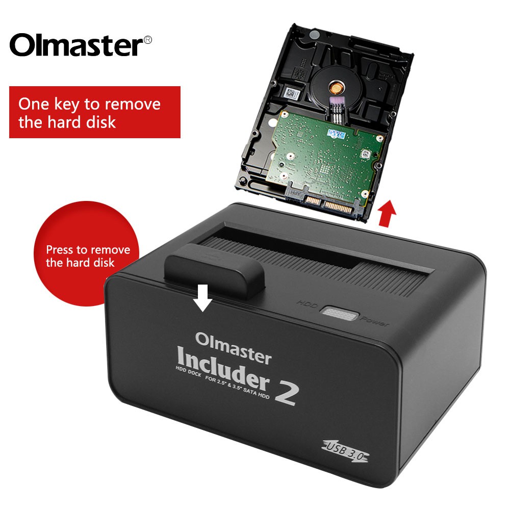 Olmaster USB 3.0 External Docking Station for 2.5" / 3.5" Sata Hdd Olmaster USB 3.0 External Docking Station for 2.5" / 3.5" Sata Hdd